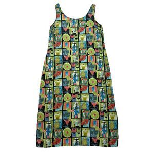 VTG Weekend Traffic Dress Womens XL Sleeveless Pullover  Vacation Alcohol Drinks